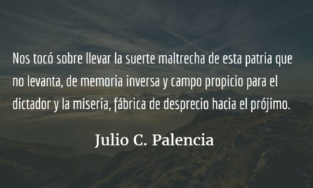 Carta para mi hermana, de Julio C. Palencia