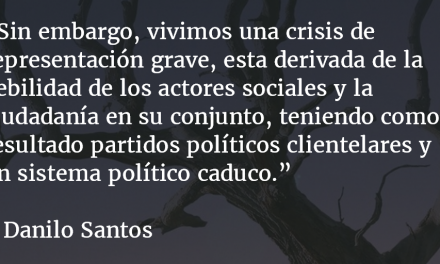 Crisis de representación. Danilo Santos.