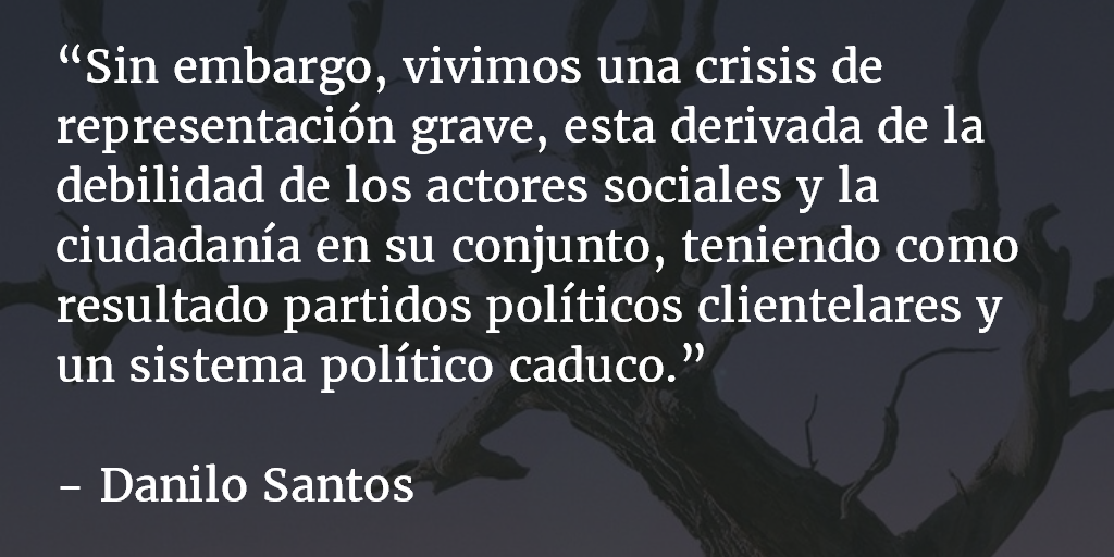 Crisis de representación. Danilo Santos.