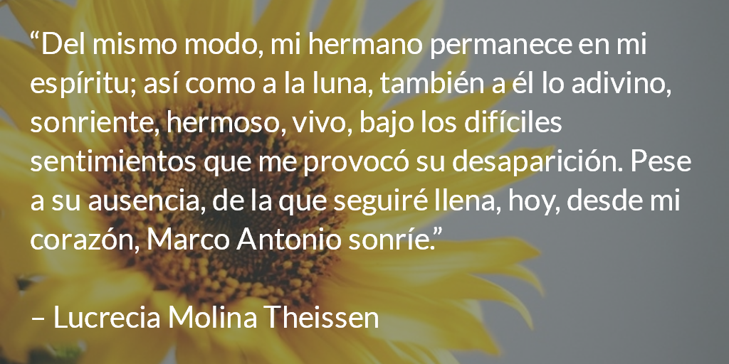 Recuerdos de mi hermano. Lucrecia Molina Theissen.