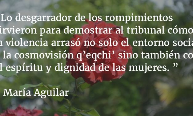 Destrucción de vida y territorio. María Aguilar.