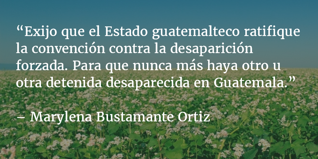 Treinta y cuatro febreros han pasado de la desaparición forzada de Emil Bustamante. Marylena Bustamante Ortiz.