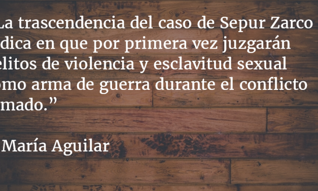 Crímenes sexuales del Estado a tribunales. María Aguilar.