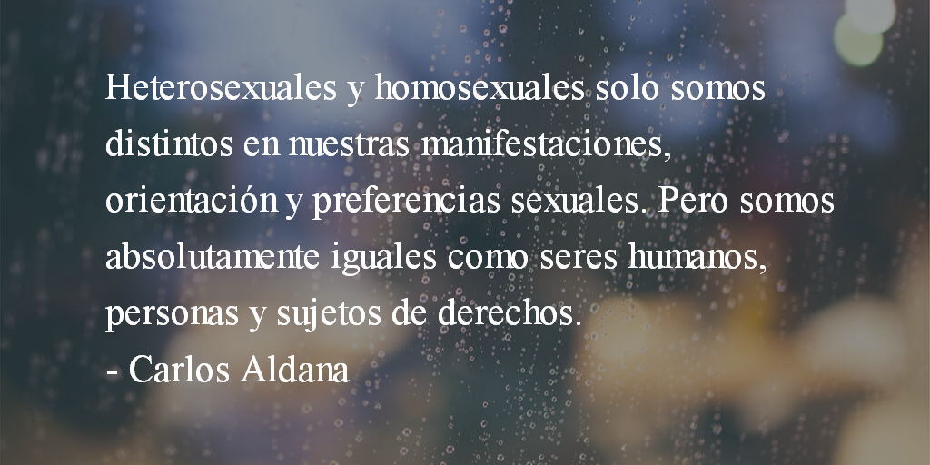 Vergonzosa homofobia. Carlos Aldana.