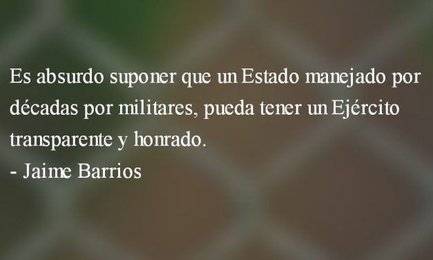 Ejército, soberanía y futuro. Jaime Barrios.