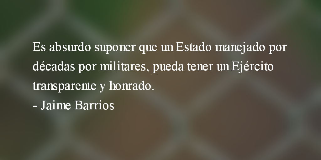 Ejército, soberanía y futuro. Jaime Barrios.