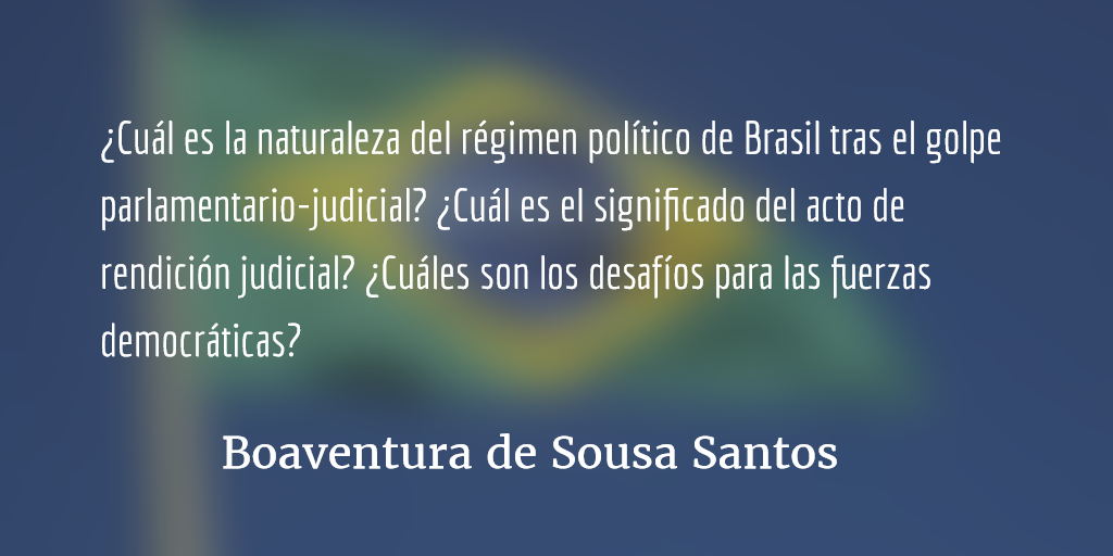 Un régimen anómalo sin dirección definida. Boaventura de Sousa Santos.