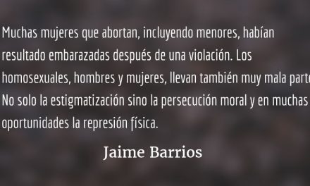 Diversidad y libertad sexual. Jaime Barrios.