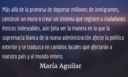 La victoria de las opresiones y los miedos. María Aguilar.