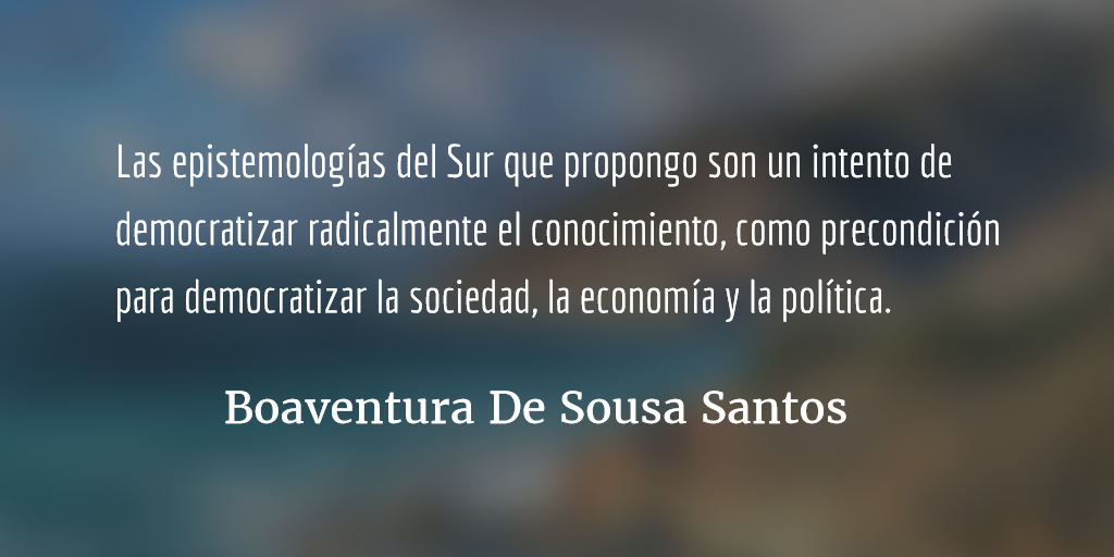 Entrevista con Boaventura De Sousa Santos “Vivimos en sociedades políticamente democráticas pero socialmente fascistas”