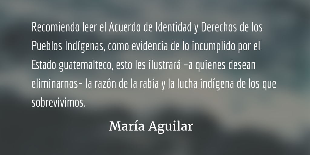 Pueblos indígenas y la paz en Guatemala (III). María Aguilar.