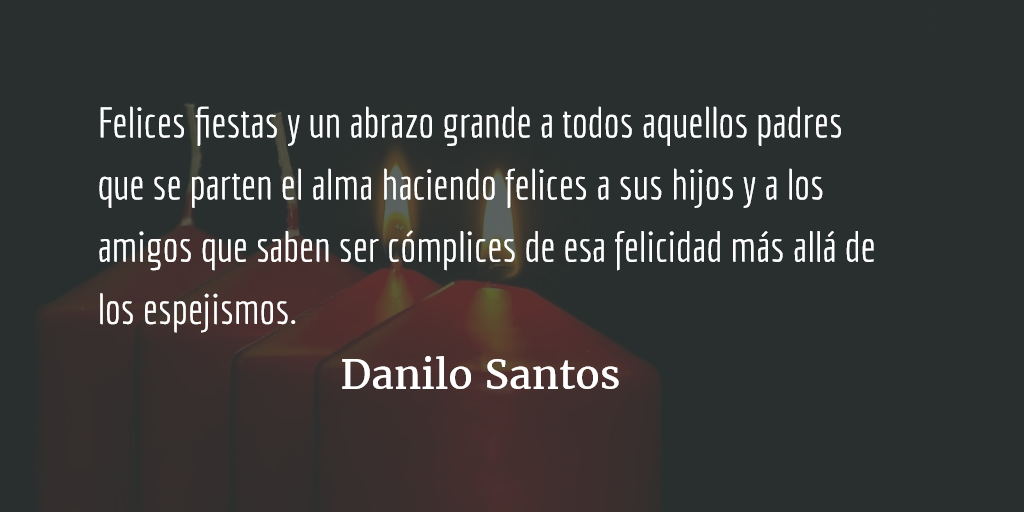 Un niño grande y Santa. Danilo Santos.