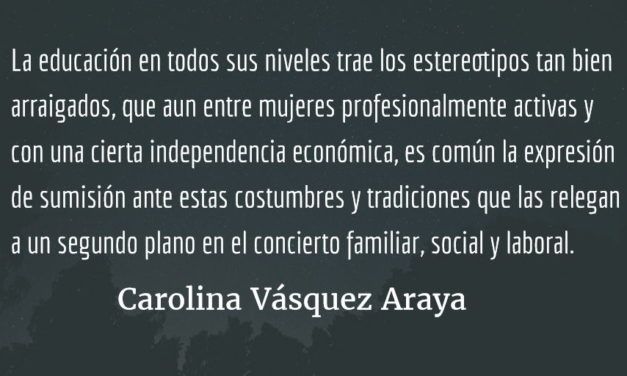 Lo desigual, un estilo de vida. Carolina Vásquez Araya.