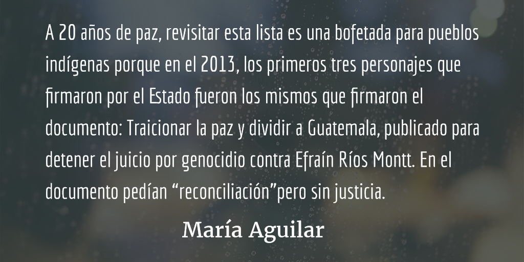 Pueblos indígenas y la paz en Guatemala II. María Aguilar.