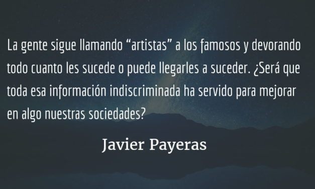 La intimidad de lo público. Javier Payeras.