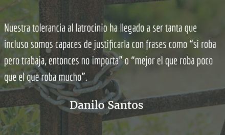 Cultura de corrupción. Danilo Santos.