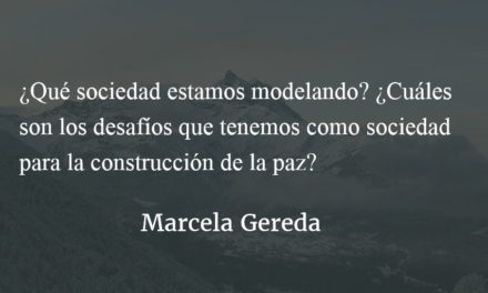 La paz, un bien común de la humanidad. Marcela Gereda.