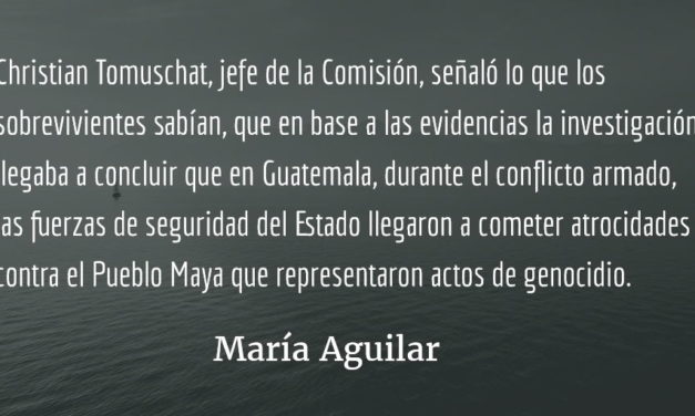 Pueblos indígenas y la paz en Guatemala (VIII). María Aguilar.