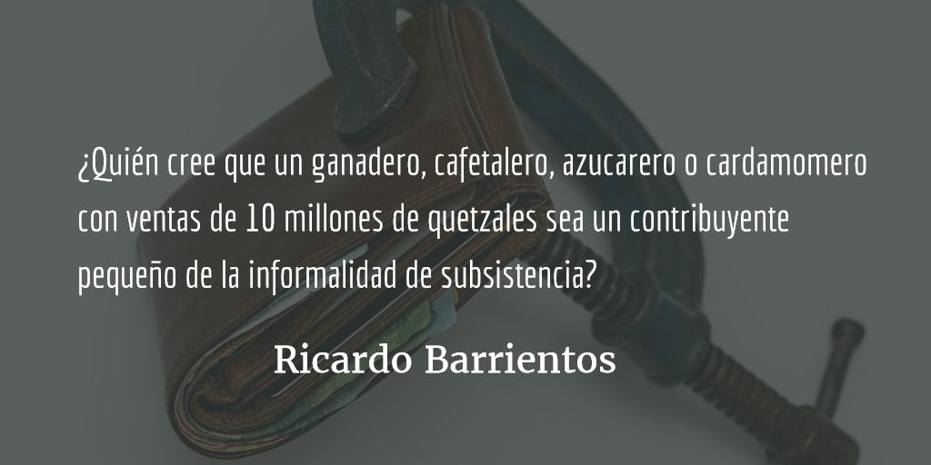 Sector agropecuario: evasores y con garrote. Ricardo Barrientos.