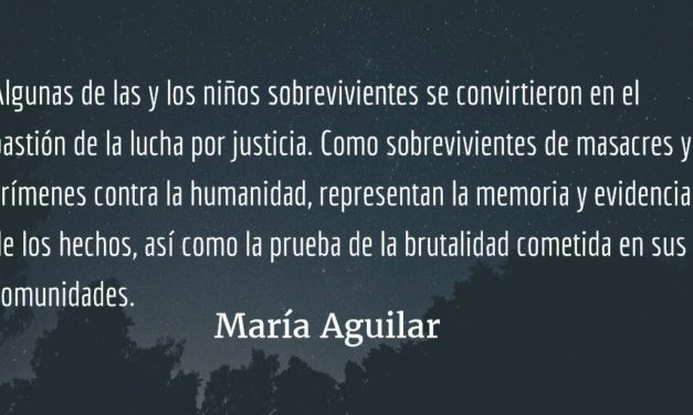 La niñez y la guerra (III). María Aguilar.