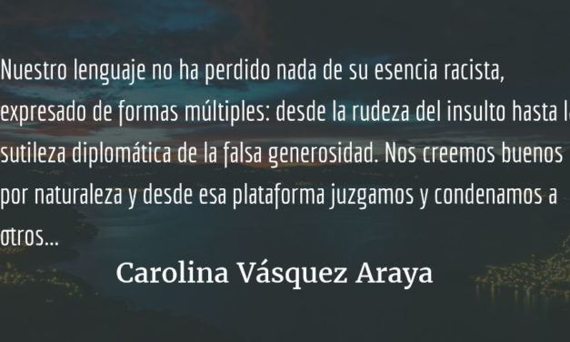 Un llamado a la cordura. Carolina Vásquez Araya.