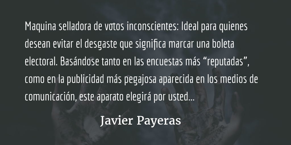 Aparatos para guatemaltecos. Javier Payeras.