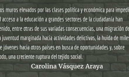 Se perdieron el rumbo y la empatía. Carolina Vásquez Araya.