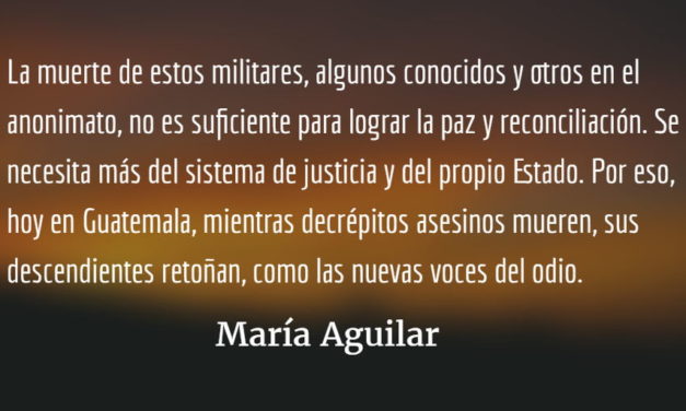 La muerte del comisionado Cándido Noriega. María Aguilar.