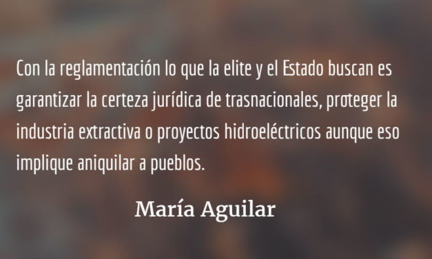 Implementando la guía del despojo. María Aguilar.