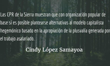 Comunidades de Población en Resistencia -CPR- de la Sierra: experiencia excepcional de democracia de base. Cindy López Samayoa.