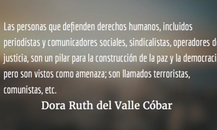 La situación de los derechos humanos en Guatemala. Dora Ruth del Valle Cóbar.