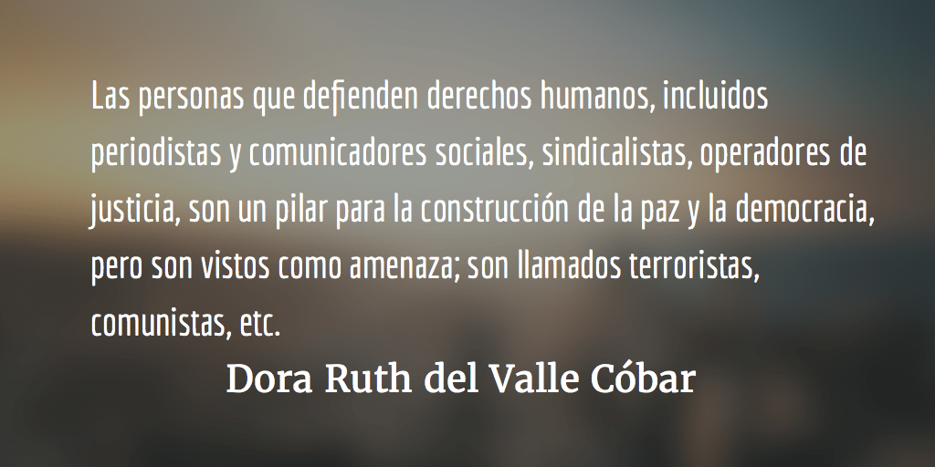 La situación de los derechos humanos en Guatemala. Dora Ruth del Valle Cóbar.