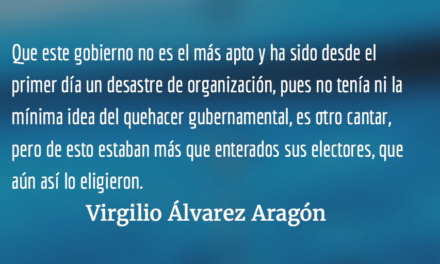 Enzarzado con la ultraderecha. Virgilio Álvarez Aragón.