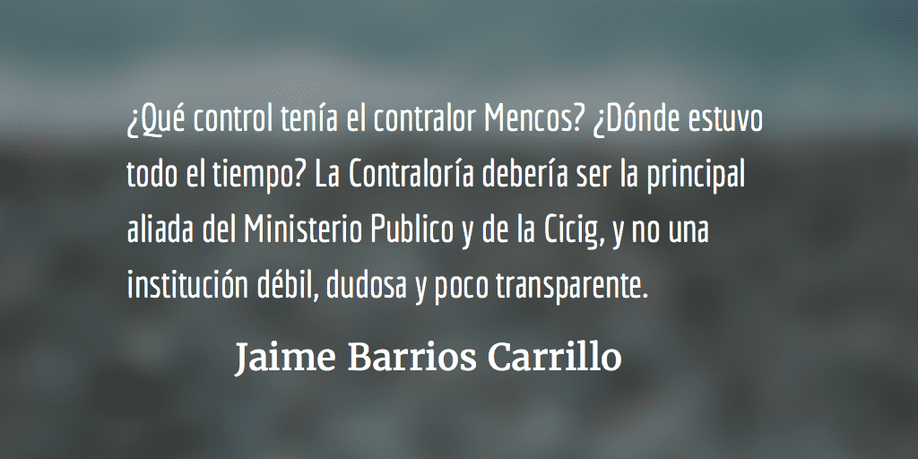 Un contralor sin control. Jaime Barrios Carrillo.