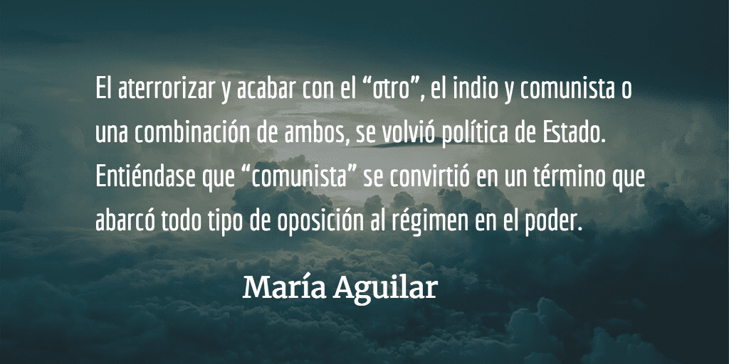 Buscando paz en la impunidad (IV). María Aguilar.