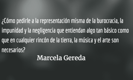 La música es una revolución contra la violencia. Marcela Gereda.