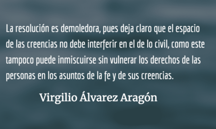 Matrimonio: derecho de todos. Virgilio Álvarez Aragón.