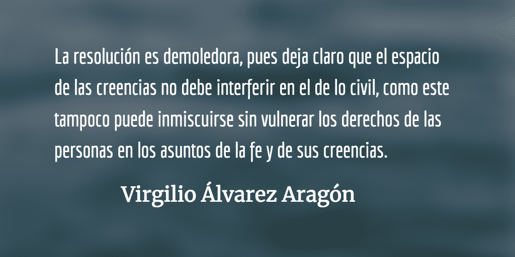 Matrimonio: derecho de todos. Virgilio Álvarez Aragón.