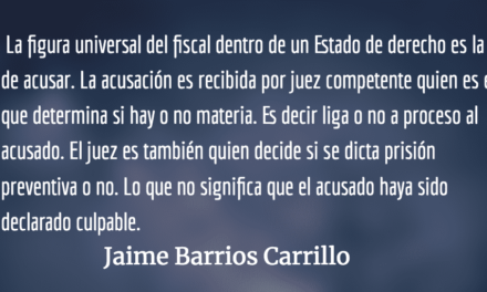 La presunción de inocencia. Jaime Barrios Carrillo.