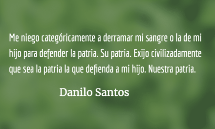 Yo no soy terrorista. Danilo Santos.