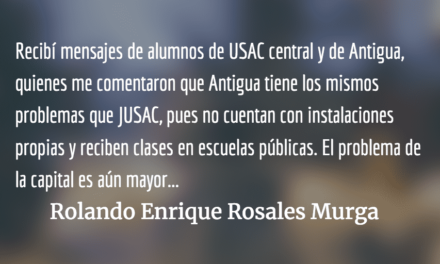 La USAC en alas de cucaracha. Rolando Enrique Rosales Murga.