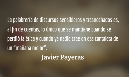 Poder de hoy. Javier Payeras.