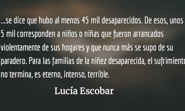 Desaparecidos. Lucía Escobar.
