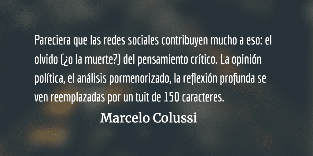 Influencia del neoliberalismo en las nuevas generaciones. Marcelo Colussi.