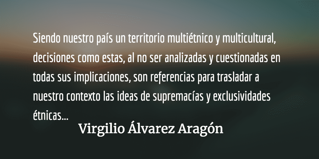 Un día históricamente triste. Virgilio Álvarez Aragón.