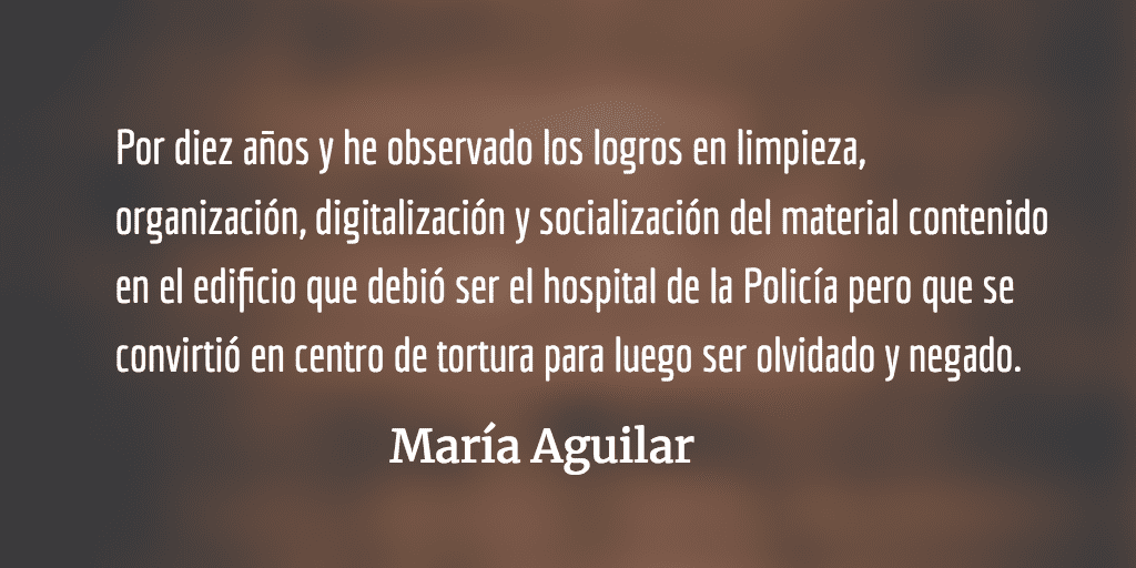 El PNUD y el Archivo de la Policía. María Aguilar.