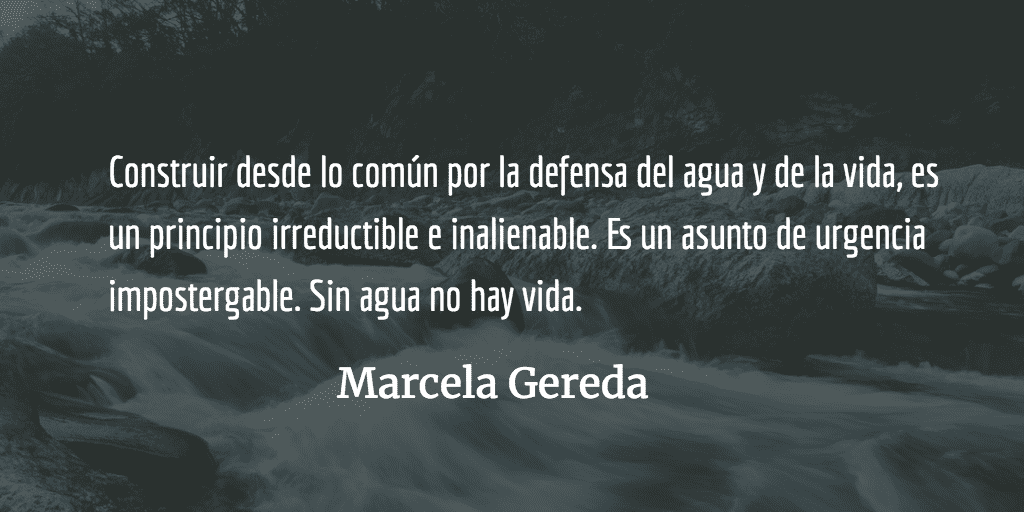 Defensa del agua, defensa de la vida. Marcela Gereda.
