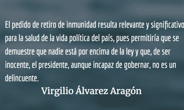 Hora de abrir la cloaca, señores diputados. Virgilio Álvarez Aragón.