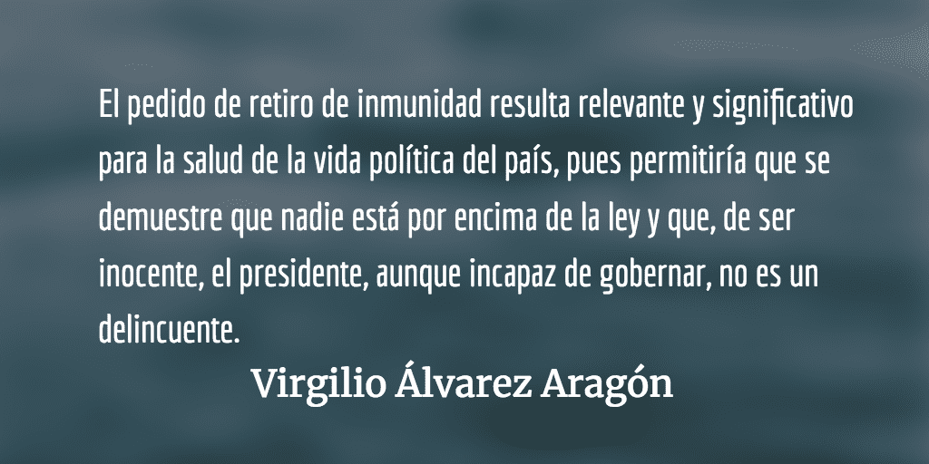 Hora de abrir la cloaca, señores diputados. Virgilio Álvarez Aragón.