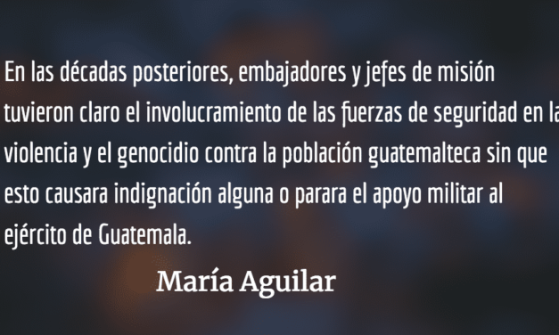 La complicidad con las dictaduras. María Aguilar.